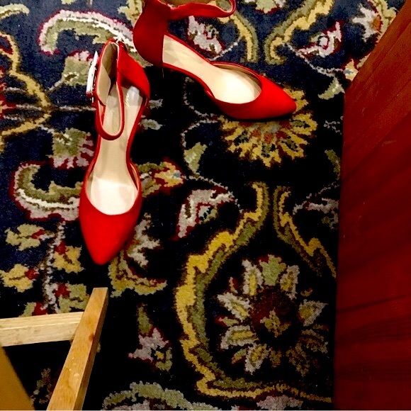 Mac Fischer red suede shoes size 8 - Picture 2 of 6